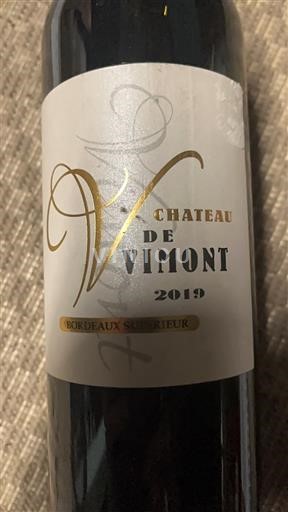 Bordeaux Bordeaux Supérieur Château Vimont 2019