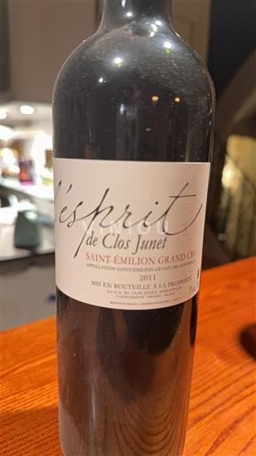 Bordeaux Saint-Émilion Grand Cru Grand Cru Clos Junet L'Esprit 2011