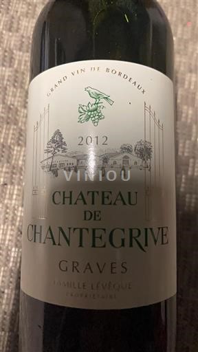 Bordeaux Graves Château Chantegrive 2012