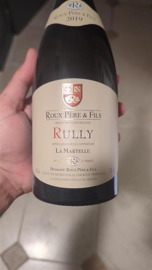 Bourgogne Rully Roux Père & Fils La Martelle 2019