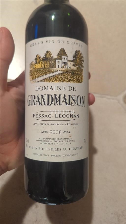 Bordeaux Pessac-Léognan Domaine Grandmaison 2008