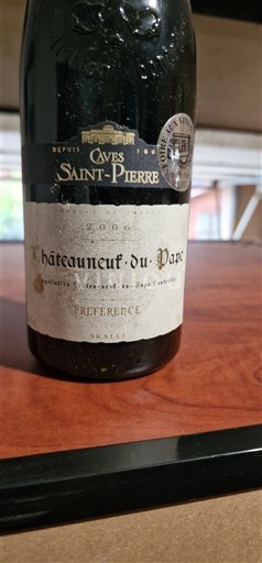 Rona dolina Châteauneuf-du-Pape Caves Saint-Pierre Référence 2006