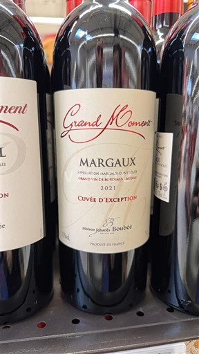 Bordeaux Margaux Maison Johannès Boubée Grand Moment d'Exception 2021