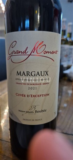 Burdeos Margaux Maison Johannès Boubée Grand Moment d'Exception 2021