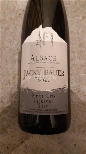 Alsasko Rulandské šedé Jacky Bauer du Vigneron 2015