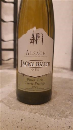 Alsace Pinot Grigio Jacky Bauer & Fils Prestige 2020