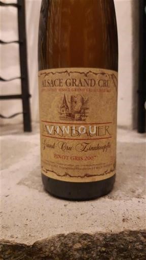 Alsasko Rulandské šedé Grand Cru Jacky Bauer Grand Cru Zinnkoepflé 2007
