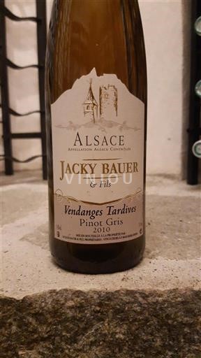 Alsace Pinot Grigio Vendanges Tardives Jacky Bauer & Fils Vendanges tardives 2010