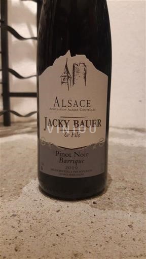Alsace Pinot Noir Jacky Bauer & Fils Barrique 2019