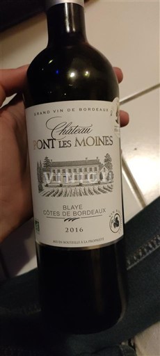 Bordeaux Blaye-côtes-de-bordeaux Château Pont Les Moines 2016