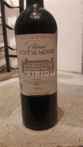 Bordeaux Blaye-côtes-de-bordeaux Château Pont Les Moines 2016