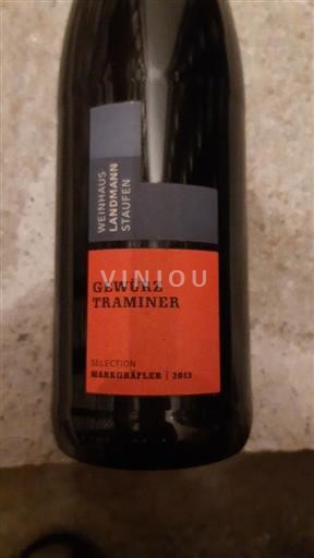 Baden Không được chỉ định Weinhaus Landmann Gewürztraminer Selection Markgräfler 2013