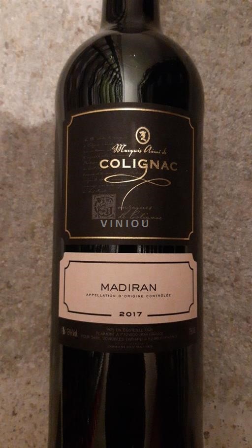 Sydvestfrankrig Madiran Marquis Aimé de Colignac 2017