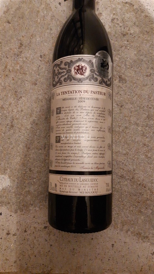 Languedoc Coteaux du Languedoc Mas du Ministre La Tentation du Pasteur 2009