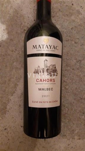 Jihozápad Cahors Matayac Fût de chêne 2021