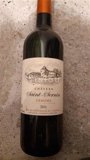 Sud-Ovest Cahors Château Saint-Sernin Fût de chêne 2016