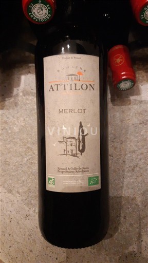 Provence, hạ lưu Rhône, Corse Địa Trung Hải Domaine Attilon Merlot 2016