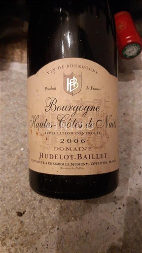 Bourgogne Hautes Côtes de Nuits Grand Cru Domaine Hudelot-Baillet 2006