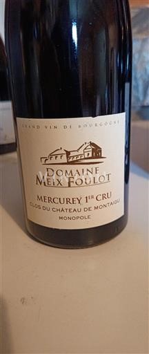 Bourgondië Mercurey Premier Cru Domaine Meix Foulot Clos du Château de Montaigu Monopole 2022