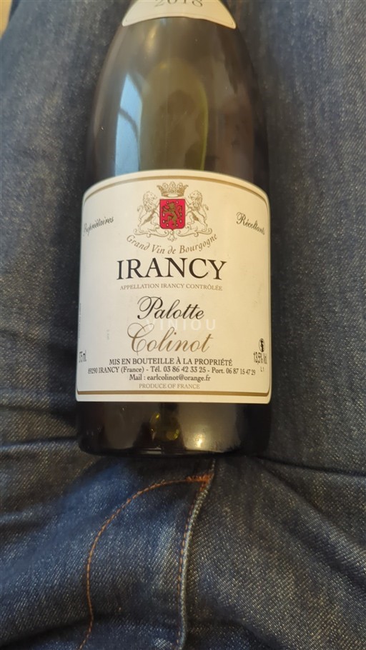 Bourgondië Irancy Colinot Palotte 2018