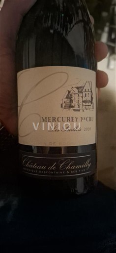 Burgundija Mercurey Premier Cru Château Chamilly Les puillets 2020
