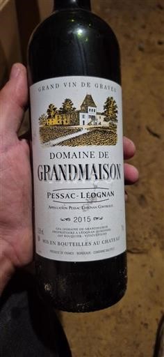 Bordeaux Pessac-Léognan Domaine Grandmaison 2015