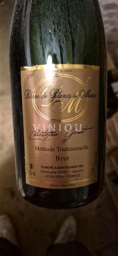 Loire Valley Crémant de Loire Christophe Godet Blanc de Blancs de Mance Non-Vintage
