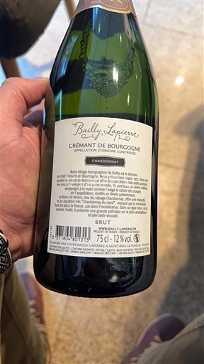 Burgundy Crémant de Bourgogne Bailly Lapierre Chardonnay Non-Vintage