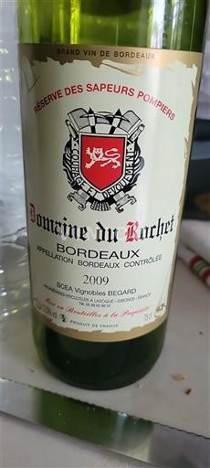 Bordeaux Domaine Rochet Réserve des Sapeurs Pompiers 2009