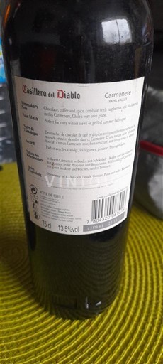 Valea Maipo Maipo Central Casillero del Diablo Nemilésimat
