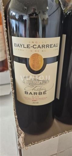 Burdeos Côtes-de-Bordeaux Château Barbé 2018