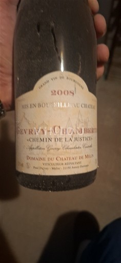 Bourgondië Gevrey-Chambertin Château Melin Chemin de la Justice 2008