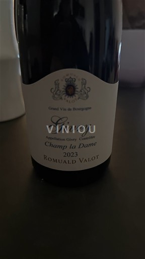 Bourgogne Givry Romuald Valot Champ la Dame 2023