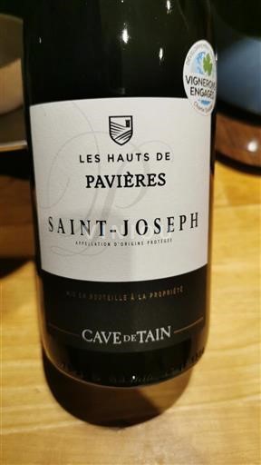 Wines Rouge sec Les Hauts de Pavières Cave de Tain 2023 France Rhône Valley Saint-Joseph AOC