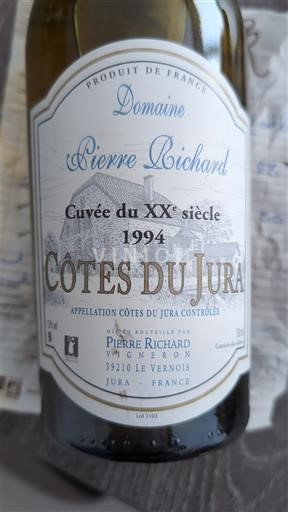 Jura Côtes-du-jura Domaine Pierre Richard du XXe siècle 1994