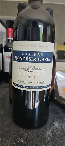 Bordeaux Blaye-côtes-de-bordeaux Château Mondésir-Gazin 2014