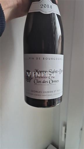 Burgundi Morey-Saint-Denis Premier Cru Georges Lignier et Fils Clos des Ormes 2014