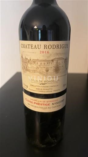 Burdeos Côtes-de-Bordeaux Château Rodrigue Prestige 2016