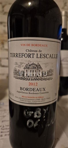 Bordeaux Château Terrefort Lescalle 2012