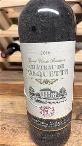 Bordeaux Saint-Émilion Grand Cru Grand Cru Château Pasquette 2016