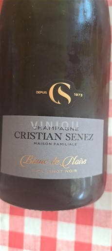 Champagne Champagner Cristian Senez Blanc de Noirs Ohne Jahrgang