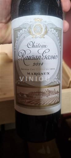 Bordeaux Margaux Grand Cru Château Rauzan-Gassies 2014