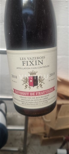 Bourgogne Fixin Guy Bout de Fraytiere Les Vazerois 2018