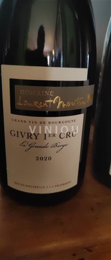 Bourgogne Givry Premier Cru Domaine Laurent Mouton La Grande Berge 2020