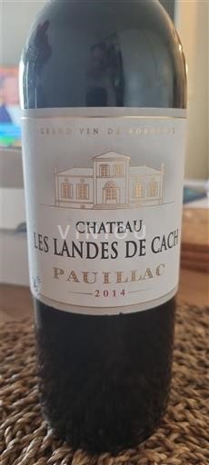 Bordeaux Pauillac Château Les Landes de Cach 2014