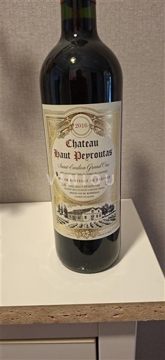 Bordeaux Saint-Émilion Grand Cru Grand Cru Château Haut Peyroutas 2016