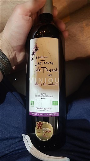 Bordéus Blaye-Côtes-de-Bordéus Château Les Tours de Peyrat dans la nature 2020