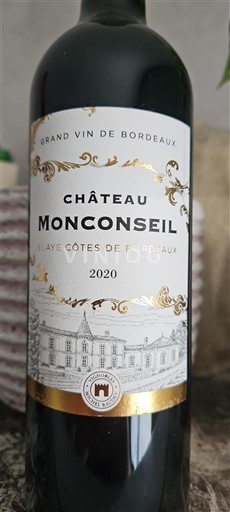 Bordeaux Blaye Côtes de Bordeaux Château Monconseil 2020