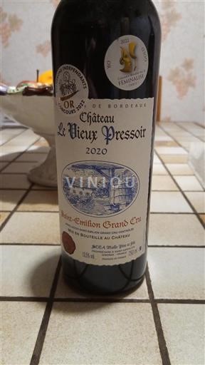 Bordeaux Saint-Émilion Grand Cru Grand Cru Château Le Vieux Pressoir 2020