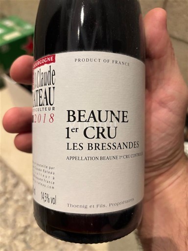 Borgonha Não especificado Premier Cru Jean-Claude Rateau Les Bressandes 2018